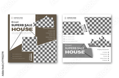 social media real estate post design template.