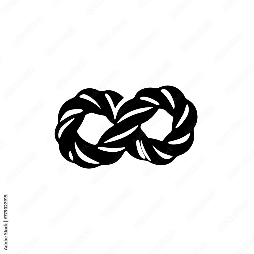 Infinity symbol made of rope Logo Design