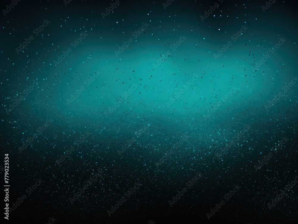 Turquoise black glowing grainy gradient background texture with blank copy space for text photo or product presentation