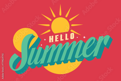 Hello Summer design Vector Background