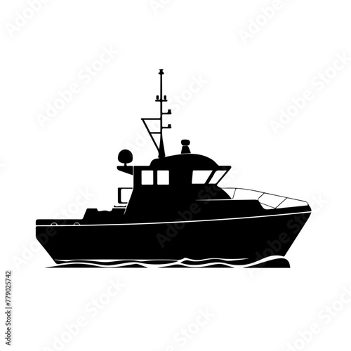 Small boat on the water Logo Design