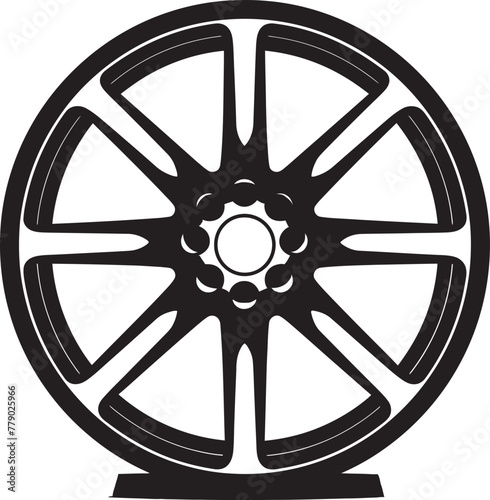 Shiny Spin Brilliant Alloy Wheel Vector Logo Icon Alloy Affinity Attractive Vector Logo Design for Wheels