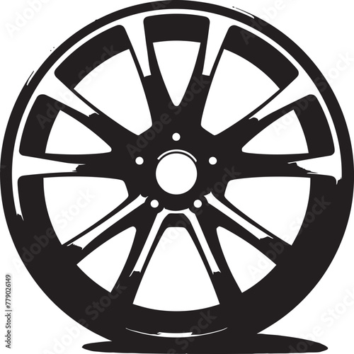 Alloy Array Arrayed Vector Logo Design for Wheels Dynamic Design Futuristic Alloy Wheel Vector Logo Icon