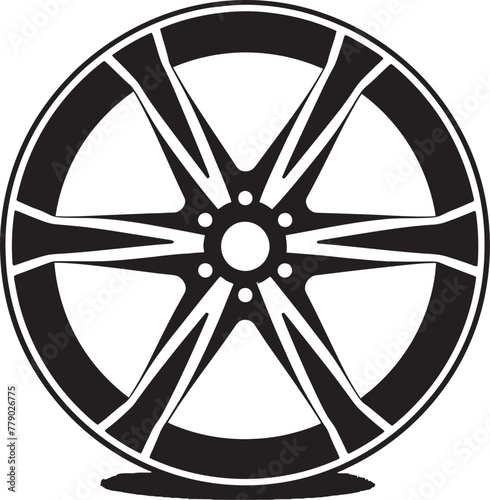 Radiant Revolve Vibrant Alloy Wheel Vector Logo Design Polished Profile Smooth Alloy Wheel Vector Logo Icon photo
