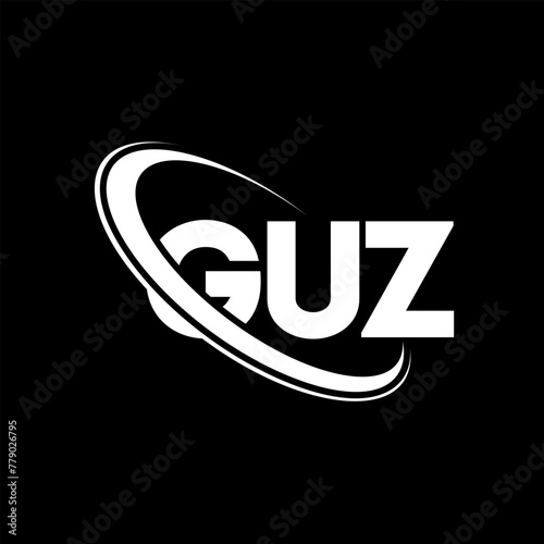 GUZ logo. GUZ letter. GUZ letter logo design. Initials GUZ logo linked with circle and uppercase monogram logo. GUZ typography for technology, business and real estate brand.