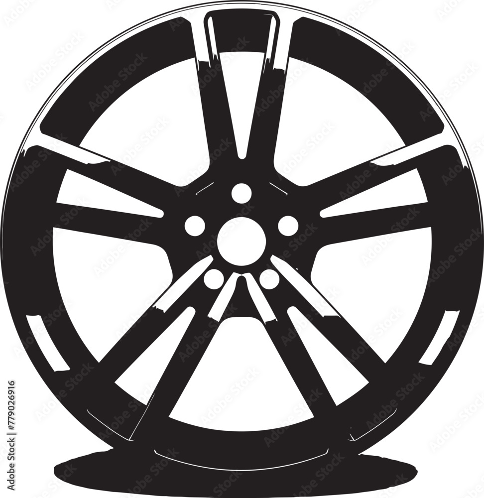 Obraz premium Precision Pedal Refined Alloy Wheel Vector Logo Icon Alloy Ascent Rising Wheel Vector Logo Design