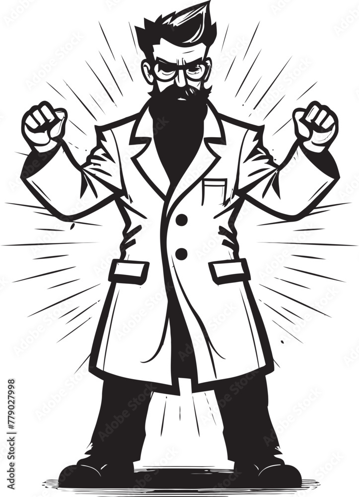 Furious Care Intense Doctor Vector Design Enraged Brilliance Angry Doctor Logo Furious Care Intense Doctor Vector Design Enraged Brilliance Angry Doctor Logo