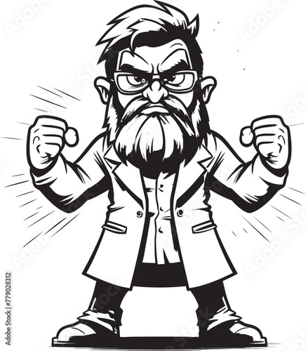 Brilliant Outrage Furious Doctor Vector Logo Doctors Rage Intense Doctor Emblem