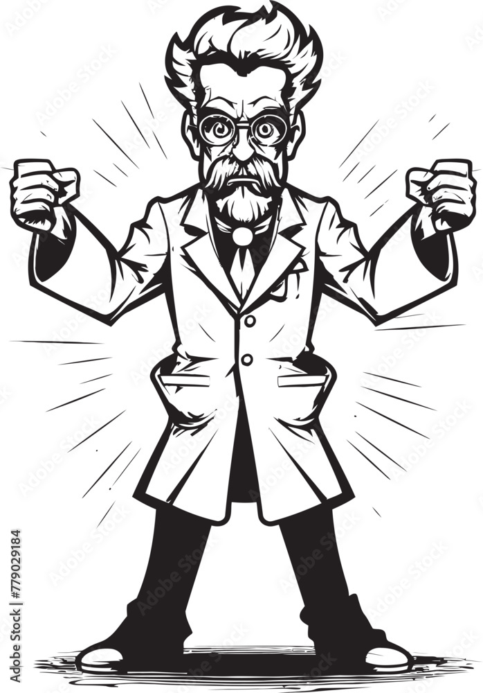 Fototapeta premium Brilliant Rage Intense Doctor Vector Logo Design Healing Fury Vibrant Doctor Vector Logo Icon