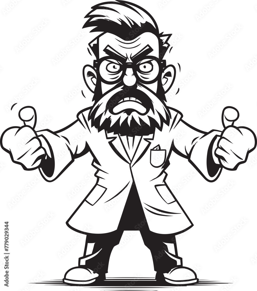 Angry Genius Bold Doctor Vector Logo Design Brilliant Outrage Commanding Doctor Vector Logo Icon Angry Genius Bold Doctor Vector Logo Design Brilliant Outrage Commanding Doctor Vector Logo Icon