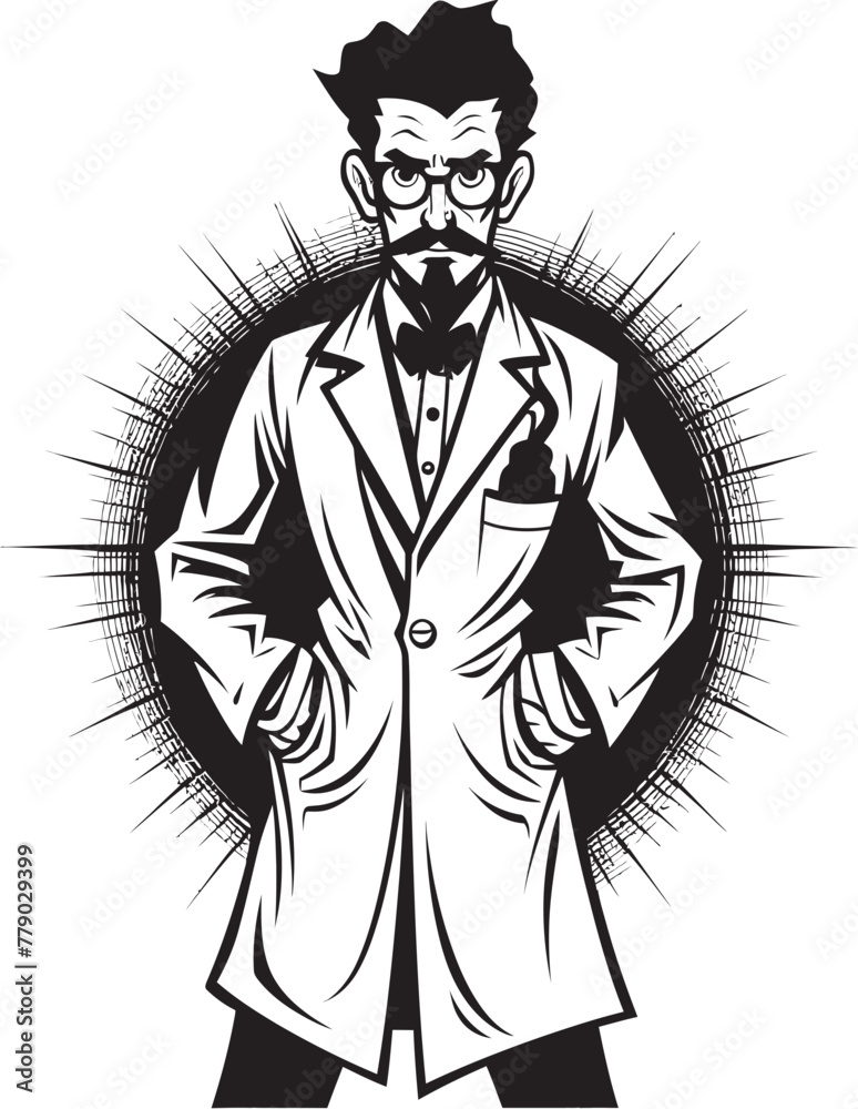 Angry Genius Passionate Doctor Vector Logo Icon Brilliant Outrage Dominant Doctor Vector Logo Design Angry Genius Passionate Doctor Vector Logo Icon Brilliant Outrage Dominant Doctor Vector Logo Design