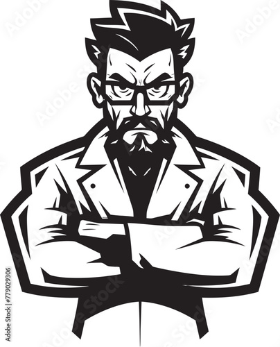 Doctors Wrath Furious Brilliance in Vector Logo Design Rage Medic Angry Doctor Vector Logo Illustration