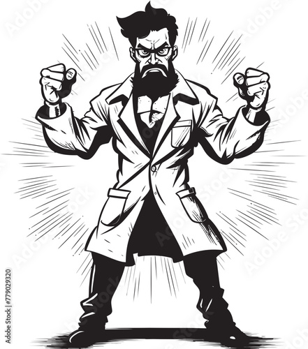 Brilliant Outrage Intense Doctor Vector Logo Design Doctors Fury Vibrant Brilliance in Vector Logo Icon