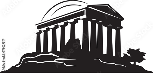 Vector Icons Reflecting the Majesty of Ancient Greek Architecture Greek Architecture Transformed into Timeless Vector Logos photo