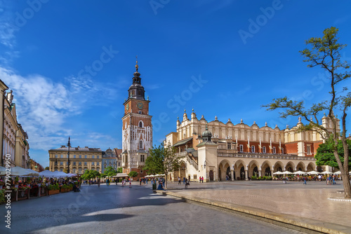 Cloth Hall and Town Hall Tower, Krakow, Poland