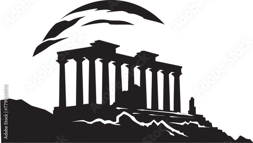 Vector Designs Paying Homage to the Timeless Beauty, Majesty, and Legacy of Greek Architecture Greek Architectural Legacy Expressed Through Elegant, Iconic, and Timeless Vector Icons