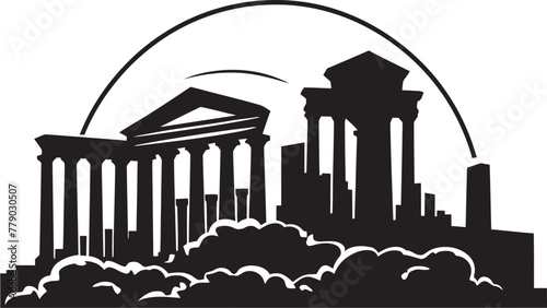 Vector Icons of Greek Architectural Wonders An Ode to History Greek Architectural Heritage in Vector Icons of Grandeur