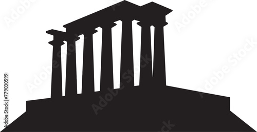 Greek Architecture Icons in Vector Reigniting History Vector Graphics of Historic Greek Architecture Echoes of Greatness
