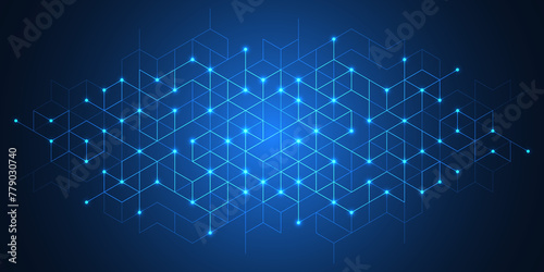 Abstract background with simple geometric figures and dots. Graphic design element and polygonal shape pattern