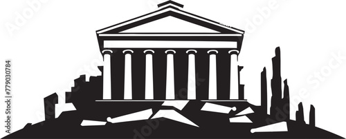 Greek Architectural Icons in Vector Timeless Design Elements Vector Graphics of Ancient Greek Architecture Emblematic Symbols