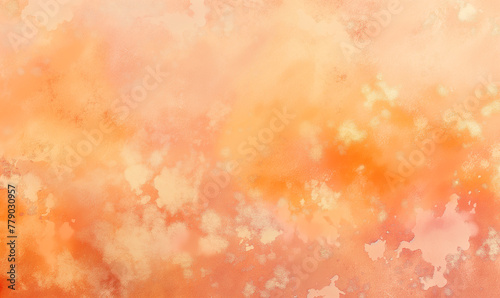 Abstract soft pink and orange watercolor background with copy space