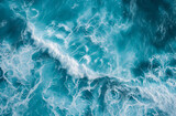Beautiful sea water texture. Top view of ocean waves