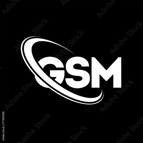 GSM logo. GSM letter. GSM letter logo design. Initials GSM logo linked with circle and uppercase monogram logo. GSM typography for technology, business and real estate brand.