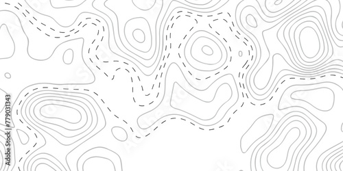 Pattern with lines and dots The stylized height of the topographic map contour in lines and contours isolated on transparent. Black and white topography contour lines map isolated on white backgroun