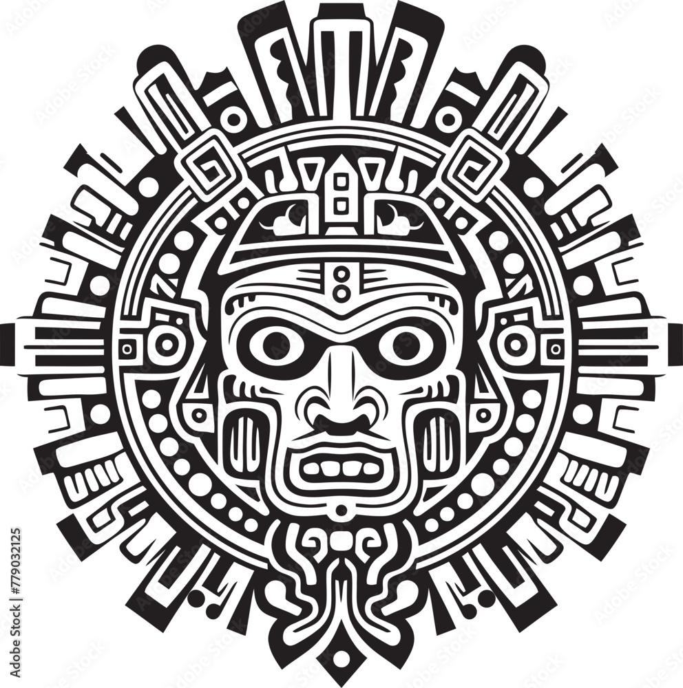 Vector Designs Inspired by Ancient Aztec Drawings Timeless Aztec Symbols Vector Logo Edition