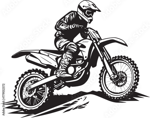 Dirt Bike Adventure Vector Logo Design for Bike Riders Off Road Thrills Dirt Bike Rider Vector Logo Icon