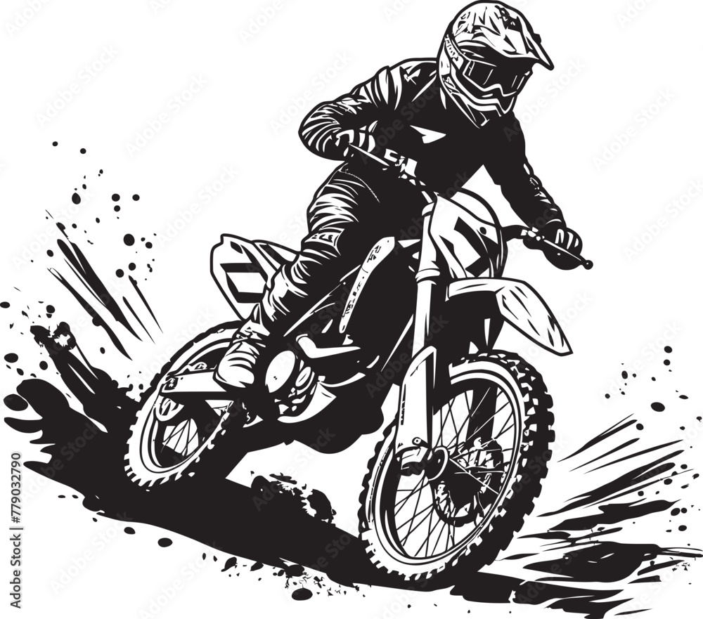 Seek the Thrill Vector Logo Design for Bike Riders Dirt Bike Warrior Rider Vector Logo Icon
