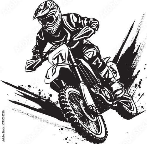 Explore the Unknown Rider Vector Logo Icon Dirt Bike Velocity Vector Logo Design for Riders