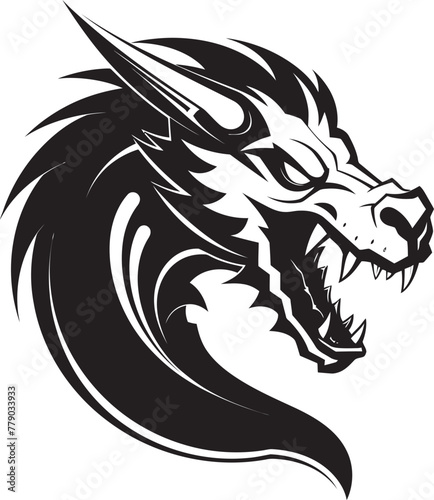 Wallpaper Mural Whimsical Dragon Tattoo Cartoon Head Tattoo Vector Logo Design Cartoon Dragon Emblem Head Tattoo Vector Logo Icon Torontodigital.ca