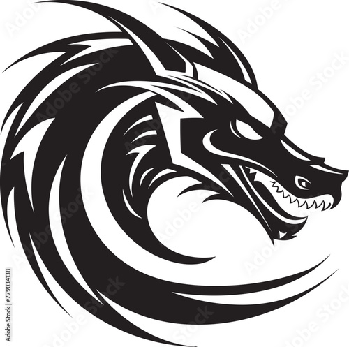 Wallpaper Mural Enchanting Dragon Majesty Cartoon Head Tattoo Vector Logo Icon Mystical Dragon Artwork Cartoon Tattoo Vector Logo Design Torontodigital.ca