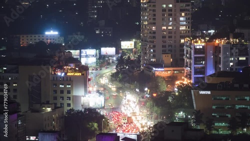 Timelapse - Traffic intersection in a city 4K30