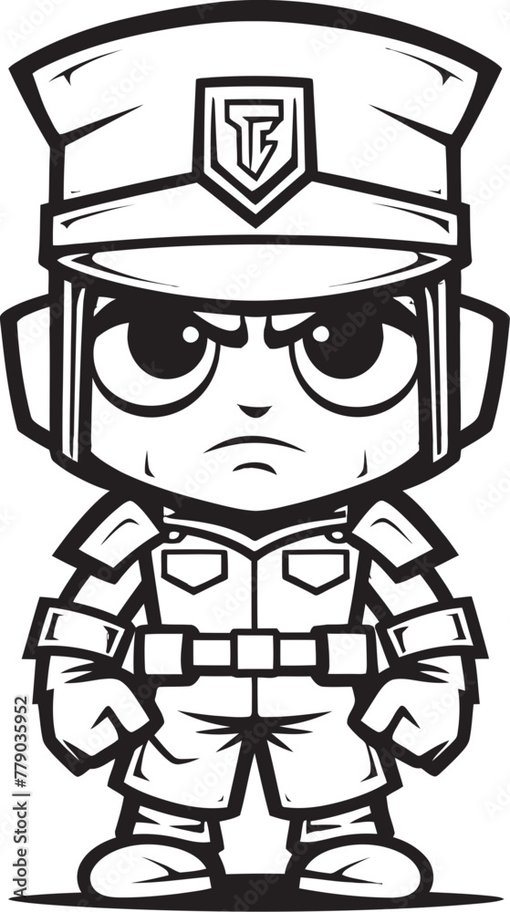 Heroic Hand Drawn Troops Cartoon Doodle Soldier Vector Icon Courageous Caricature Company Doodle Soldier Emblem Heroic Hand Drawn Troops Cartoon Doodle Soldier Vector Icon Courageous Caricature Company Doodle Soldier Emblem