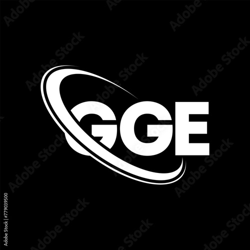 GGE logo. GGE letter. GGE letter logo design. Initials GGE logo linked with circle and uppercase monogram logo. GGE typography for technology, business and real estate brand. photo