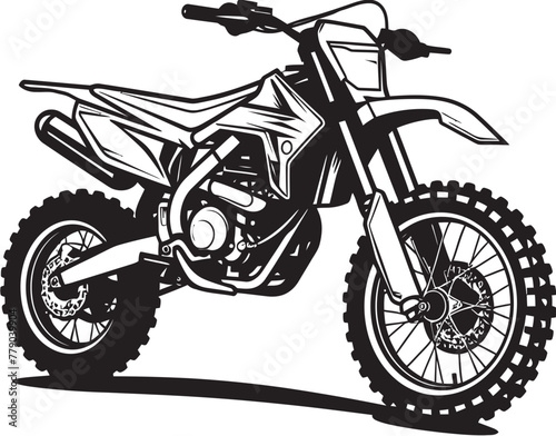 Outdoor Enthusiasts Dream Dirt Bike Vector Logo Design Trailblazing Triumph Vector Logo with Dirt Bike Illustration