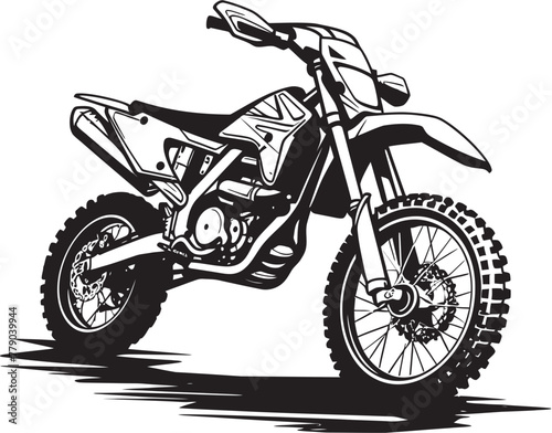 Extreme Dirt Biking Iconic Vector Logo for Bike Enthusiasts Trailblazing Adventures Dirt Bike Emblem in Vector Design