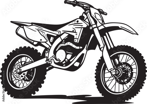 Trailblazing Triumph Vector Logo with Dirt Bike Illustration Dirt Bike Dare Iconic Vector Design for Extreme Bike Fans