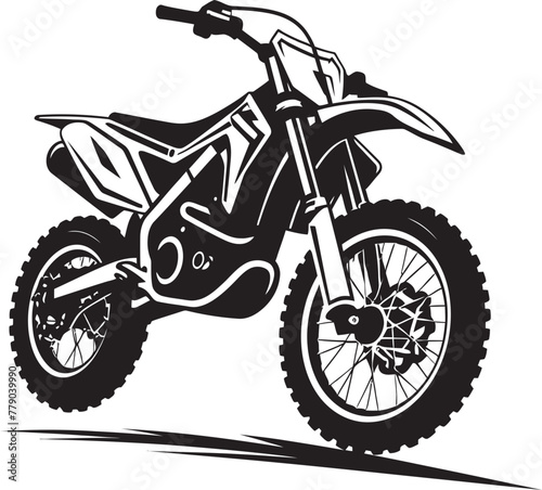 Outdoor Adventure Icon Dirt Bike Vector Icon for Explorers Trailblazing Triumph Vector Logo Design with Dirt Bike Illustration