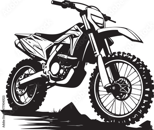 Extreme Terrain Tamer Vector Logo with Dirt Bike Illustration Off Road Adventure Icon Dirt Bike Vector Emblem for Explorers