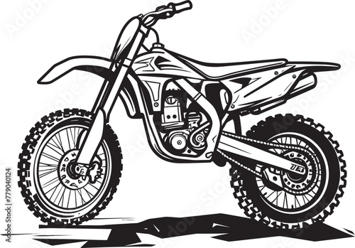 Velocity Vanguard Dirt Bike Vector Logo Design for Speedsters All Terrain Adventures Vector Design with Dirt Bike Illustration