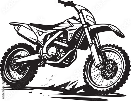 Freestyle Fury Iconic Vector Logo Design for Dirt Bike Stunts Thrill Seekers Trailblazer Dirt Bike Vector Icon in Dynamic Design