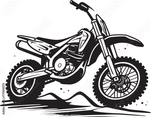 Off Road Excitement Vector Logo Featuring a Thrilling Dirt Bike Enduro Expeditions Dirt Bike Emblem in Vector Design
