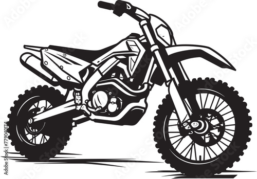 Enduro Expeditions Dirt Bike Emblem in Vector Design Speed Demon Vector Design with Dirt Bike Illustration