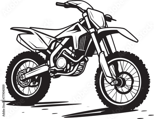 Off Road Explorer Vector Logo with Dirt Bike Illustration Dirt Bike Domination Iconic Vector Emblem for Bike Fanatics