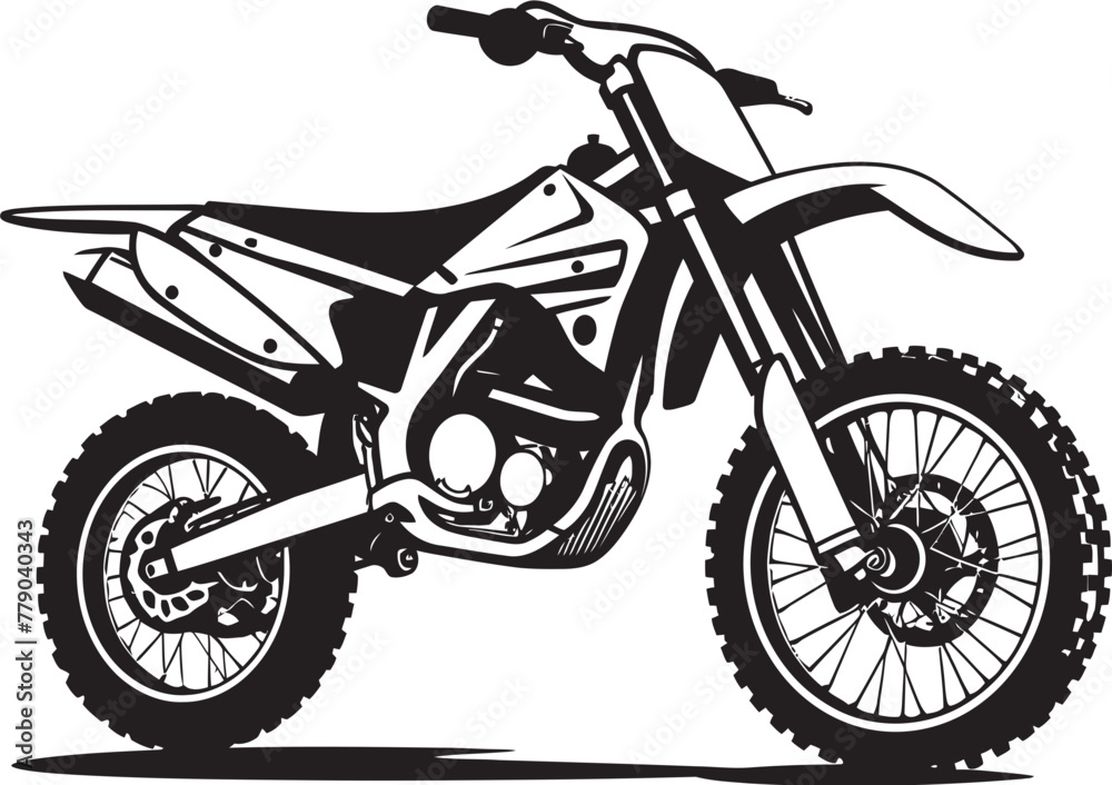 Fototapeta premium Outdoor Enthusiasts Dream Dirt Bike Vector Icon for Adventure Seekers Trailblazing Triumph Vector Logo Design with Dirt Bike Illustration