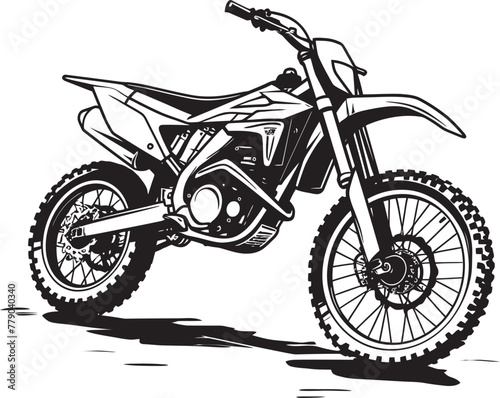 Adrenaline Rush Dirt Bike Vector Logo Design for Extreme Sports Fans Velocity Vanguard Iconic Dirt Bike Emblem in Vector Design