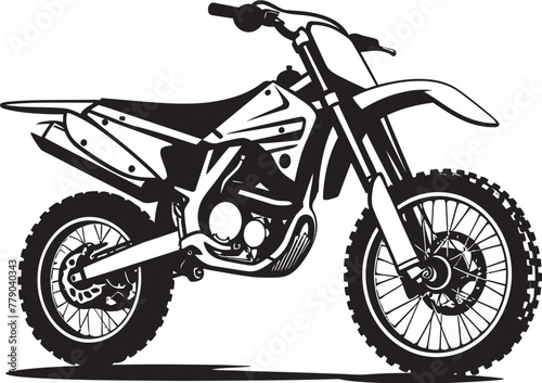 Outdoor Enthusiasts Dream Dirt Bike Vector Icon for Adventure Seekers Trailblazing Triumph Vector Logo Design with Dirt Bike Illustration